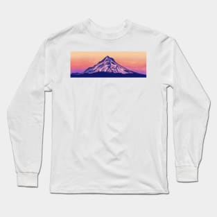 Mt Hood - Purple, Pink, Gold Long Sleeve T-Shirt